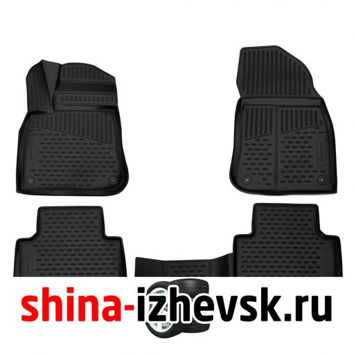 Коврик Autofamily Коврики 3D в салон подходят для Volkswagen Touareg, 2018-, внед., 4 шт. (полиуретан) в Ижевске